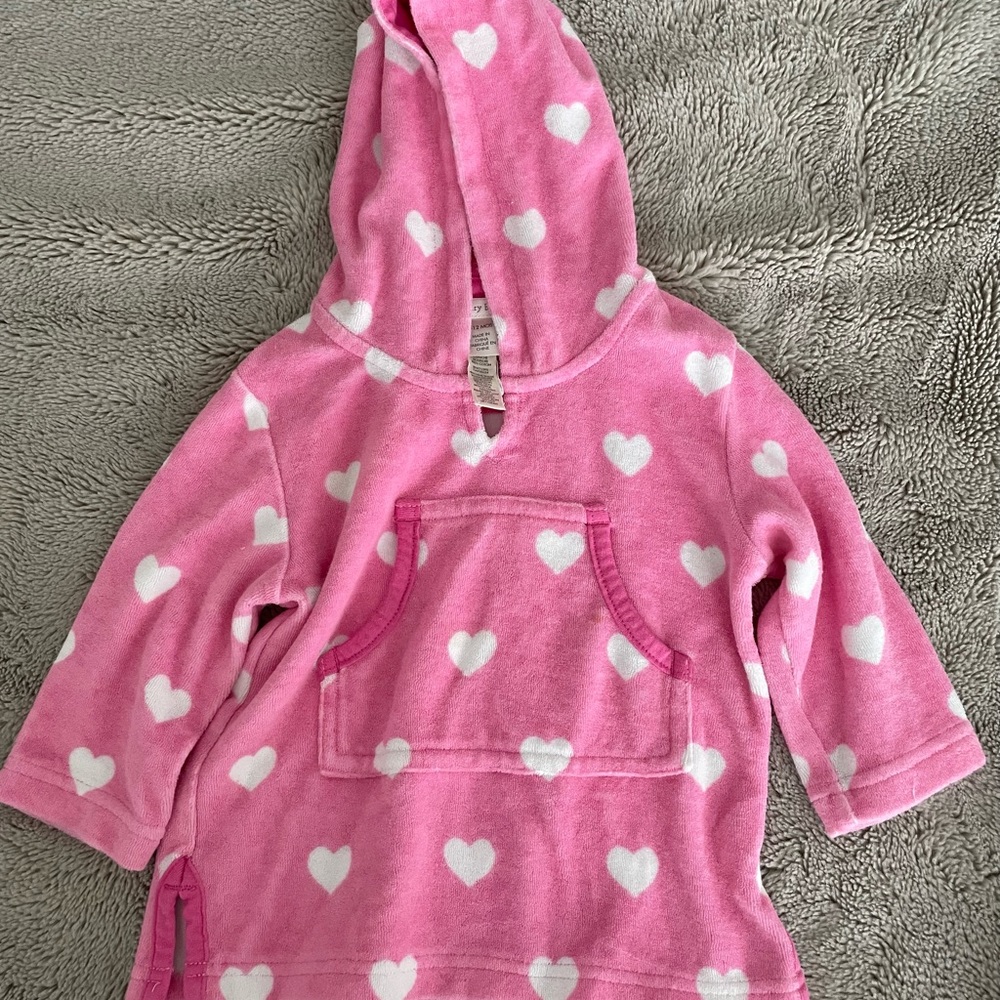 Pottery Barn Kids Pink and White Swim Coverup
